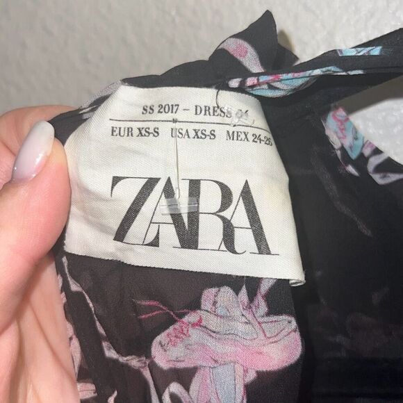 ✨ZARA STUDIO BALLET PRINT RUFFLE SZ XS/S DRESS✨ - Picture 10 of 11